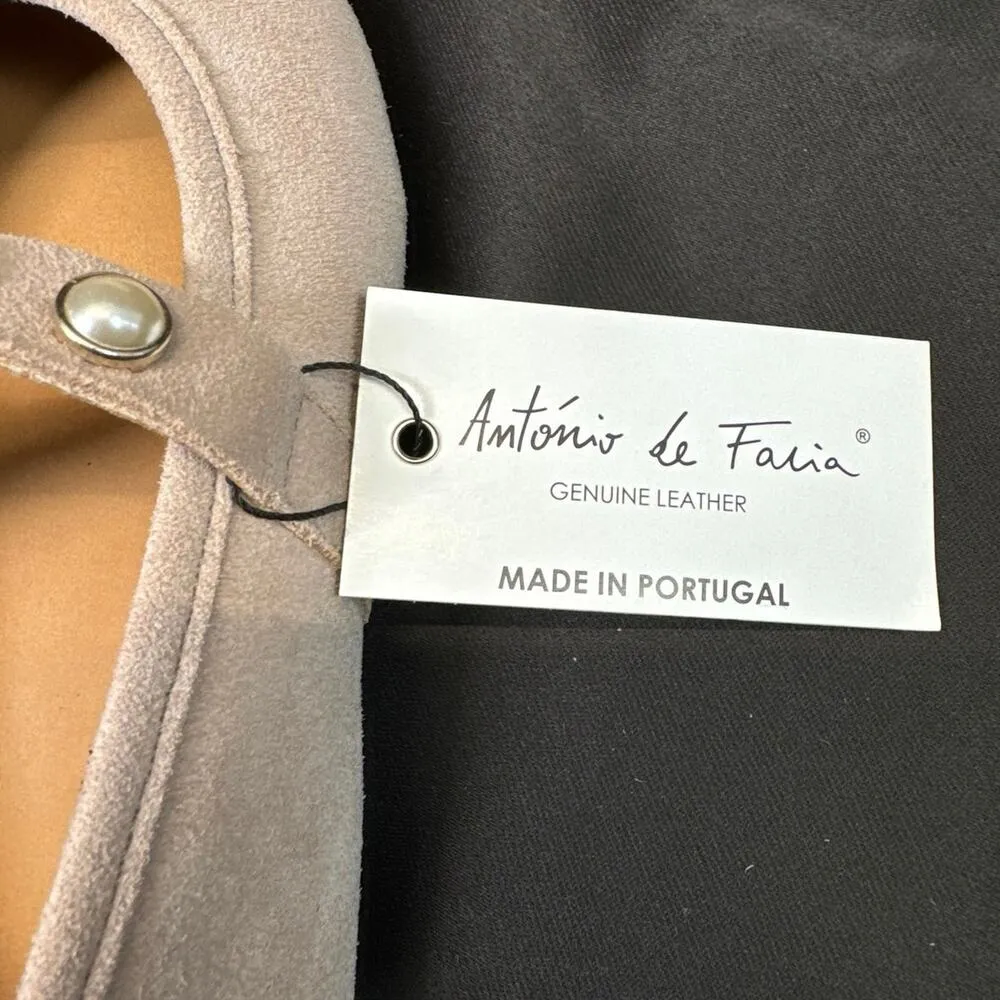 Antonia de Faria AlbaPink Mary Jane Suede Pearl women sz 9.5 Pink - Image 7