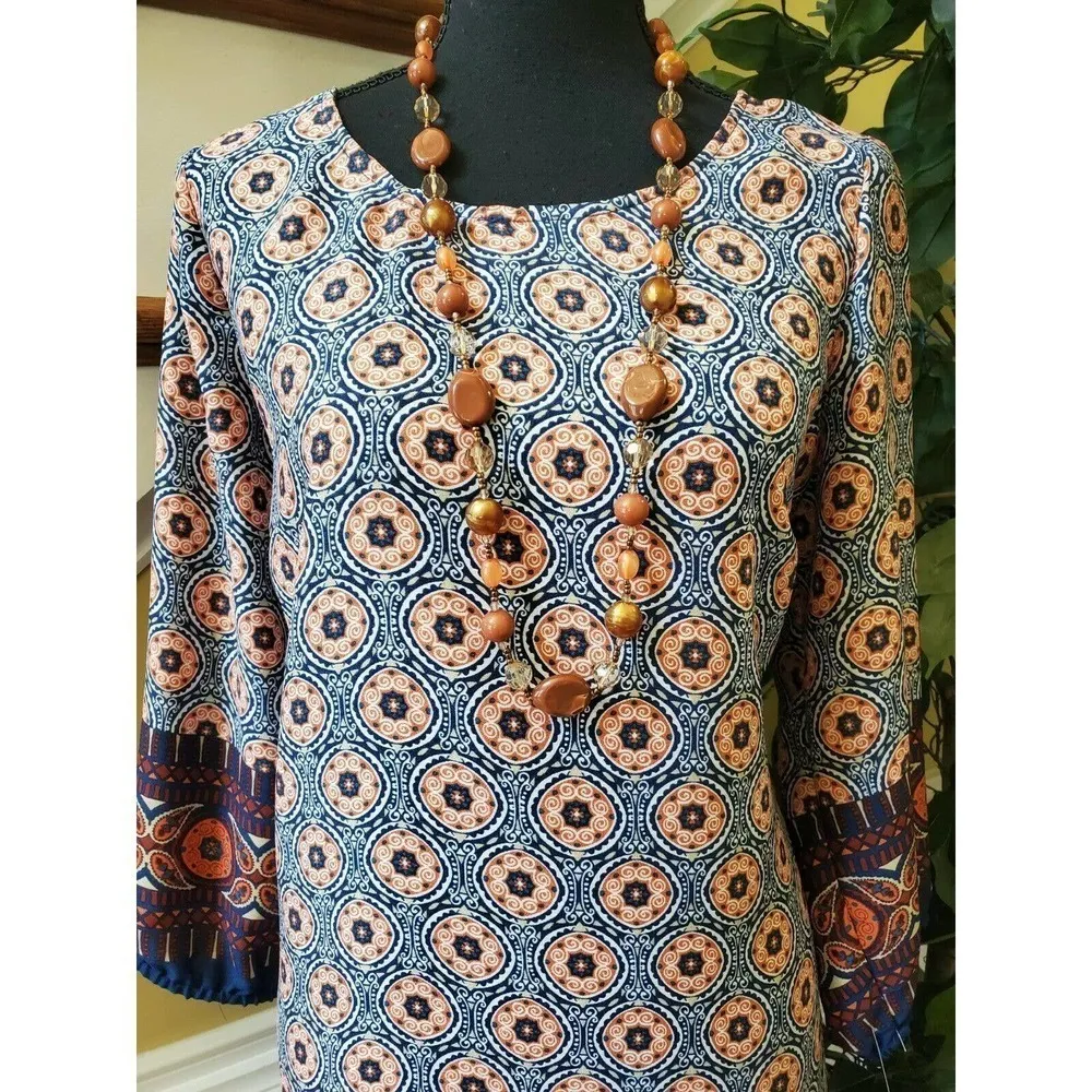 BeBop XL Mini Shift Dress Geometric Print Pullover - Image 4