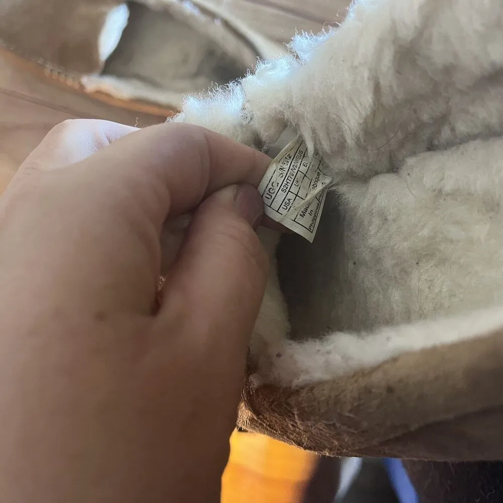 UGG  slippers shoes Womens 8 beige Ansley chestnut moccasin house shoe comfort - Image 12