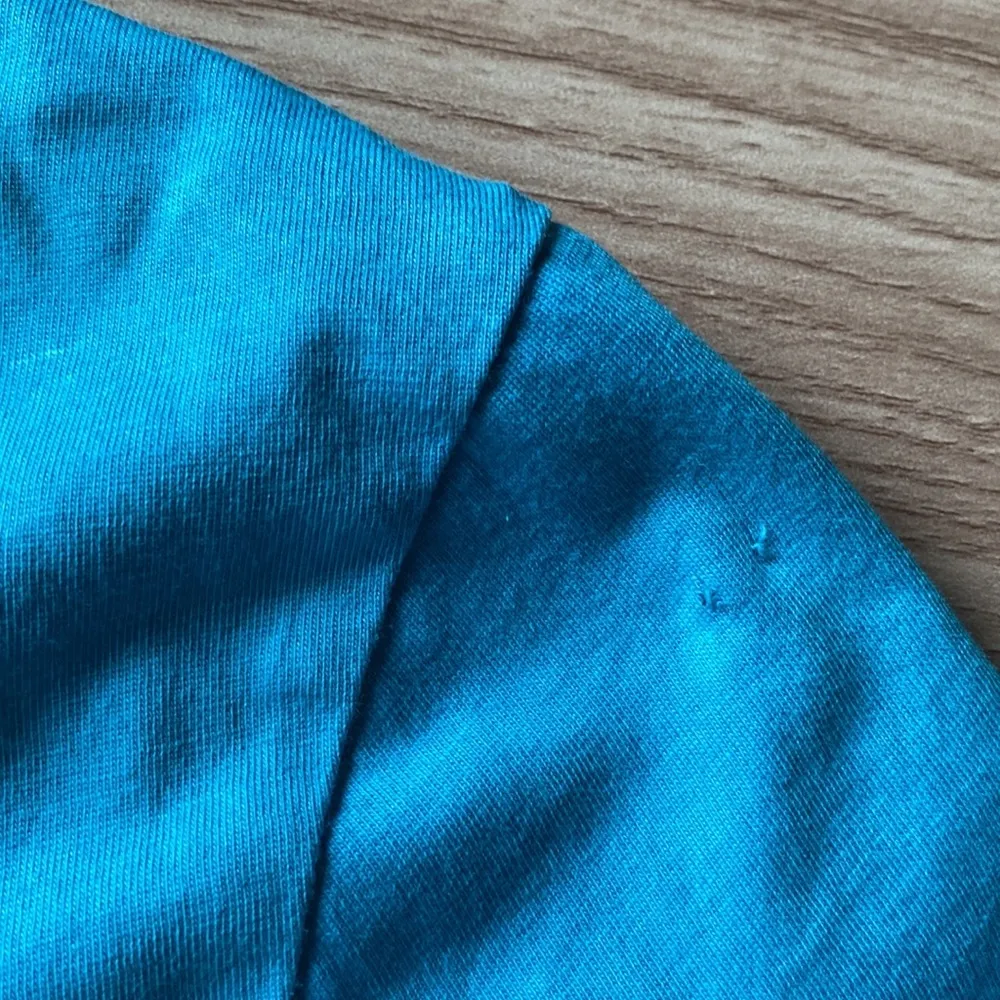 Hugo Boss Blue Short Sleeve V Neck Cotton Tee T Shirt M - Image 5