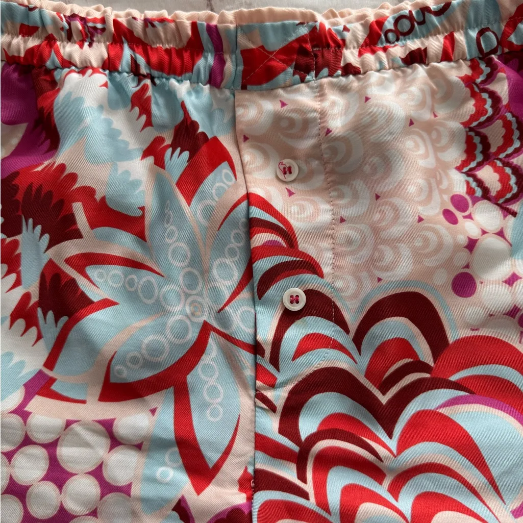 NWT Zara Bloggers Favorite floral Colorful pull on shorts with pockets, size S - Image 14