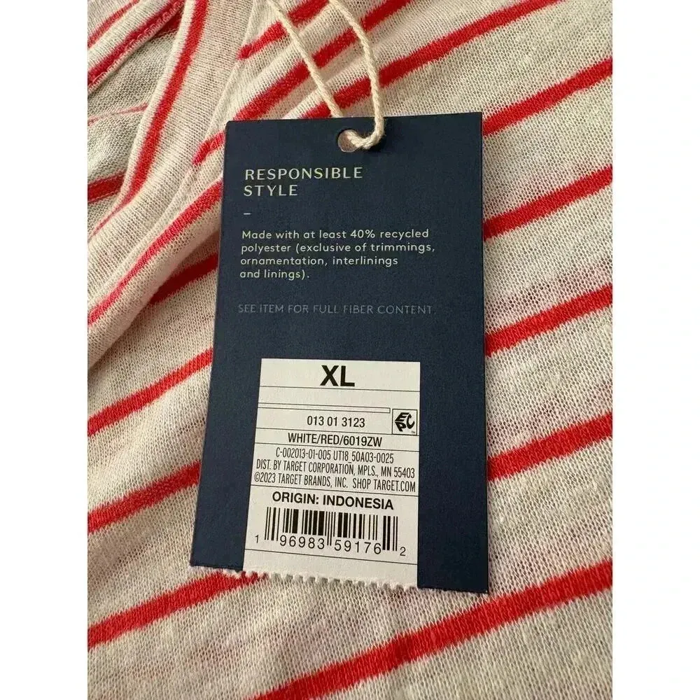 Universal Thread | Women's Striped Short Sleeve Shirt | NWT | XL - Image 3