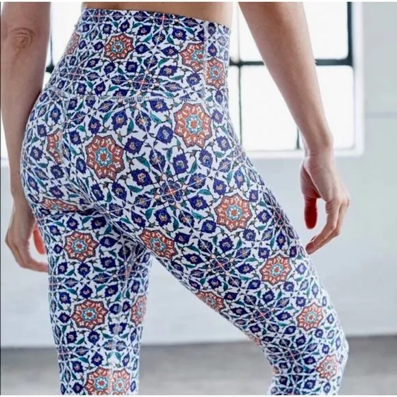 DYI S Signature Tight Tile Multi Printed Floral Vines HighRise Leggings Workout - Image 2