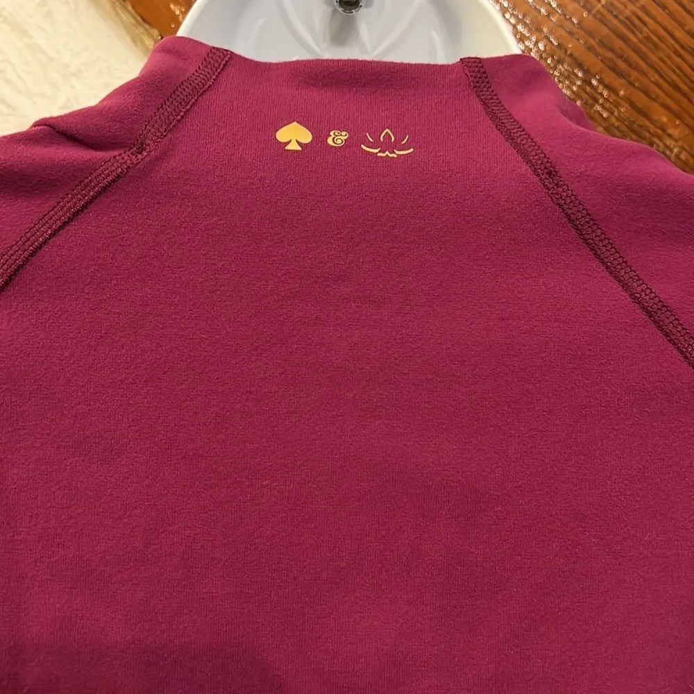 NWT  x Beyond Yoga Zinfandel Neck
Bow Front Zip Jacket sz S - Image 6