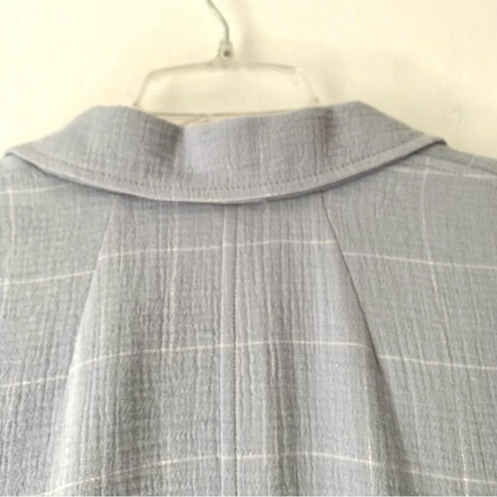 Madewell NWTs Larsen Relaxed Blue Blazer Linen Cotton size XL Boyfriend - Image 9