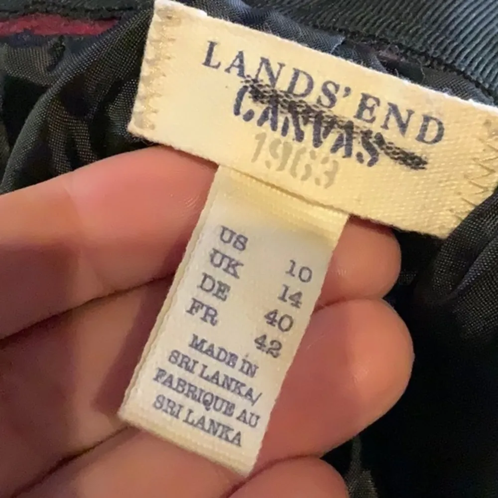 Land’s End wool blend mini skirt stripe 10‎ dark academia preppy - Image 5