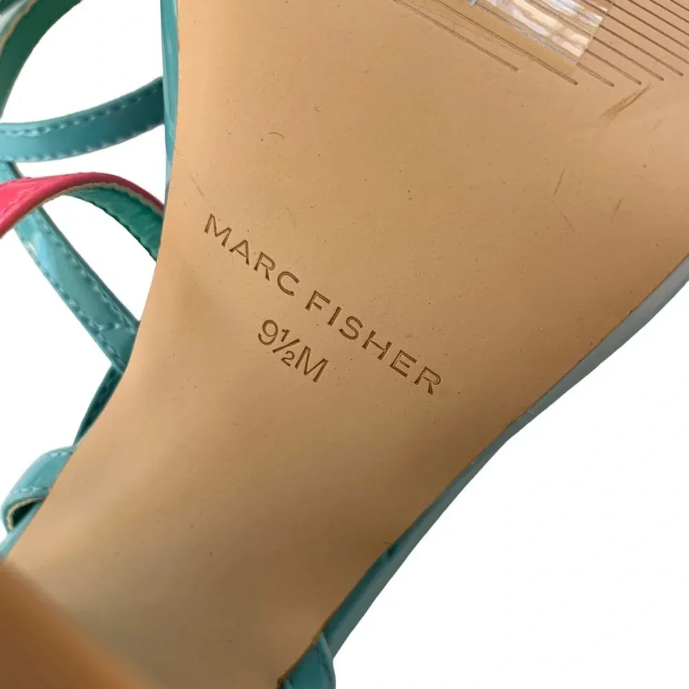 Marc Fisher Acres Heeled Platform Retro Ankle Wrap Tie Sandal Size 9.5 NWT - Image 7