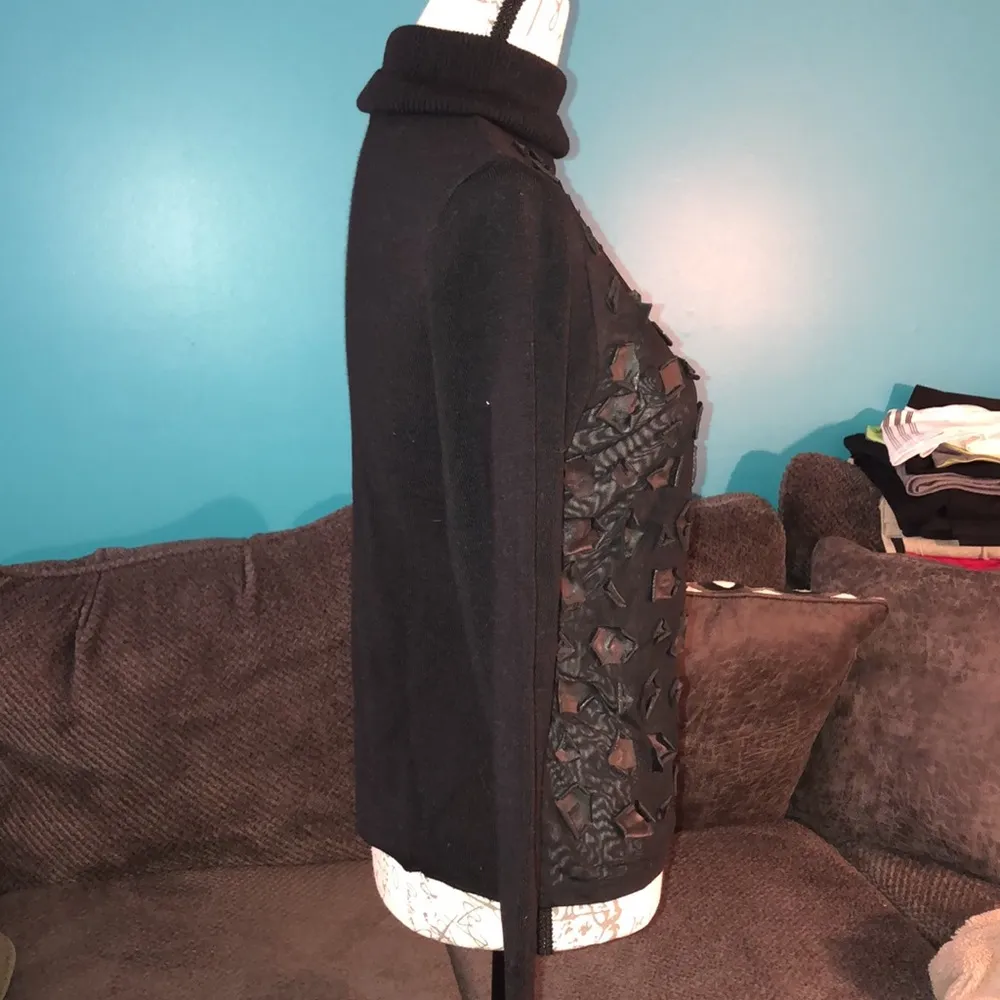 Angel II design by Karton See Through Turtleneck, Medium Black - Image 3