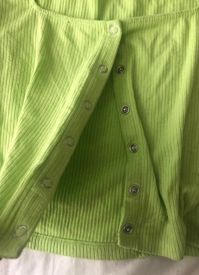 Forever 21 Lime Green Mesh Crop Top - Image 3