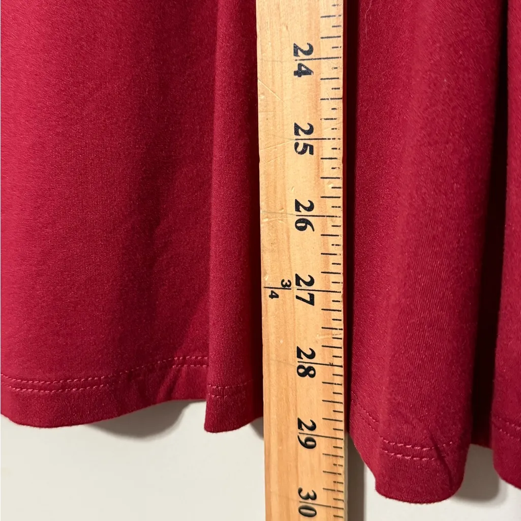 FORBIDDEN SOCIETY women’s plus size 2X keyhole neck burgundy blouse long sleeve Red - Image 5