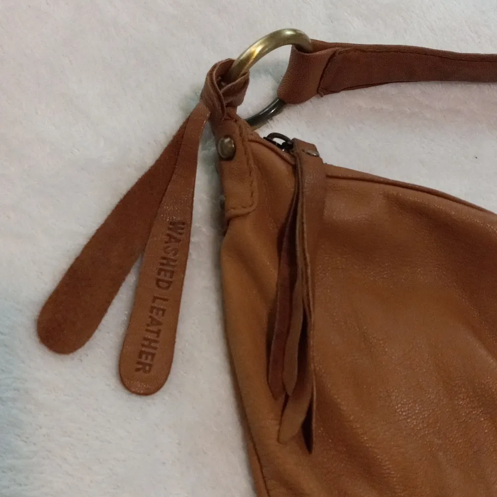 Topshop Brown Leather Hobo Bag - Image 8