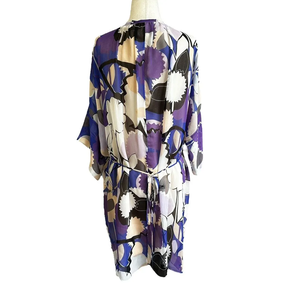 Diane von Furstenberg Multicolor Iniko Silk Kaftan Dress Women's Size 4 | 55-27 - Image 2