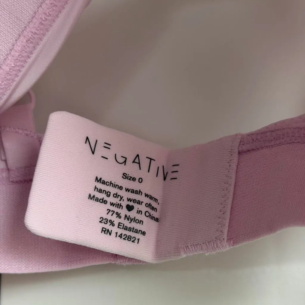 Negative Underwear Glace Triangle Bra in Lilac, Size 0 - Image 6