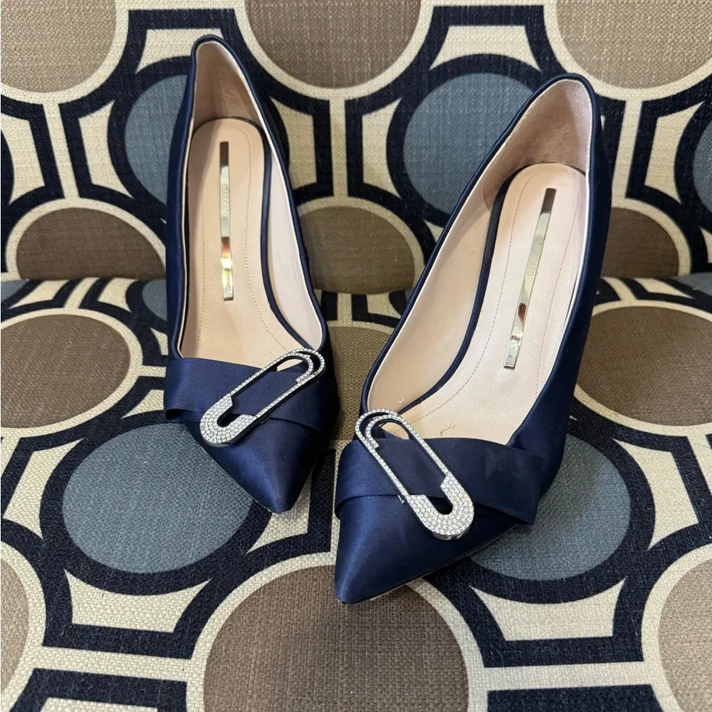 EUC | Sticcato | Elegant Blue Satin Pumps - Image 8