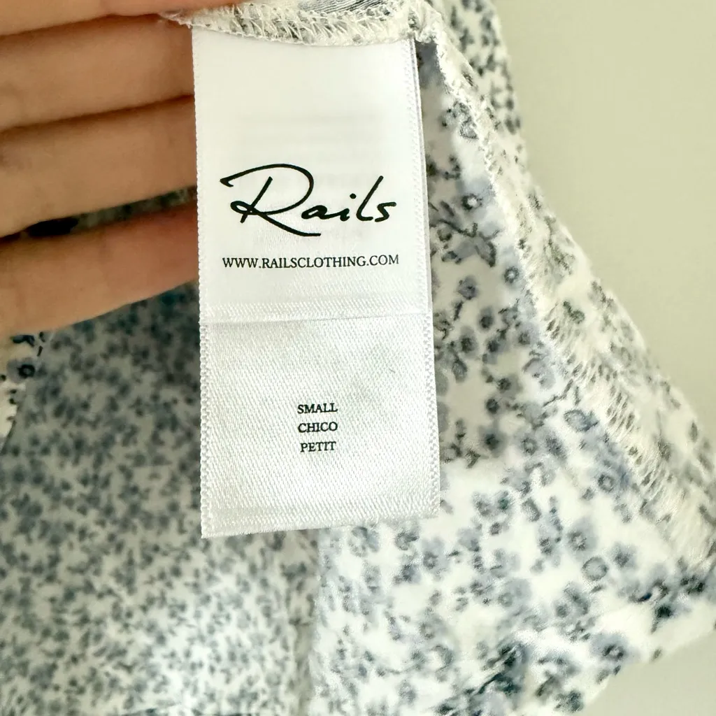 Rails Addison Tiered Mini Skirt in Blue Garden Floral - Size S - Image 4