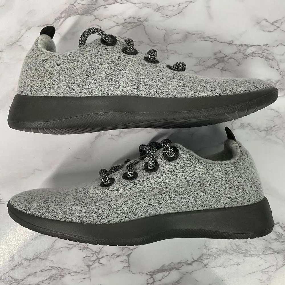 Allbirds Light Grey Black Wool Runners Sneakers 5 NWOB - Image 3