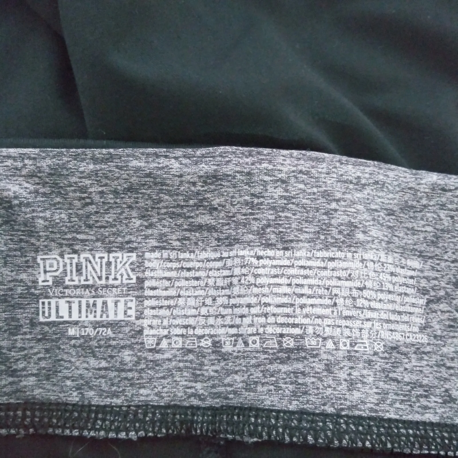 Pink Victoria's Secret Ultimate Moto Black Athletic Leggings Size M - Image 7