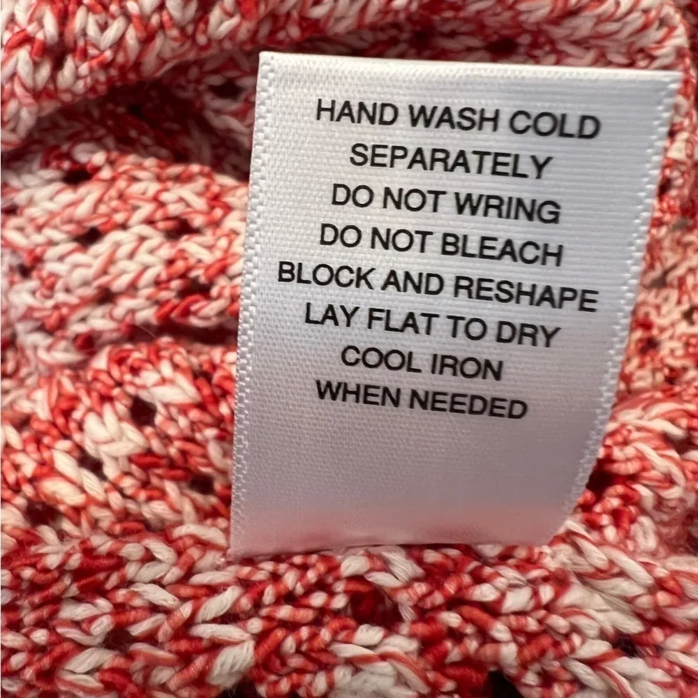 Michael Stars tomato red long sleeve crew neck crop sweater SRY13, size XS NWT - Image 10