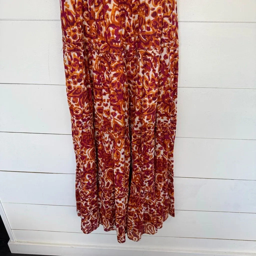Revolve House of Harlow Women’s Extra Small Orange Zoey Maxi Dress patterned Size XS - Image 2