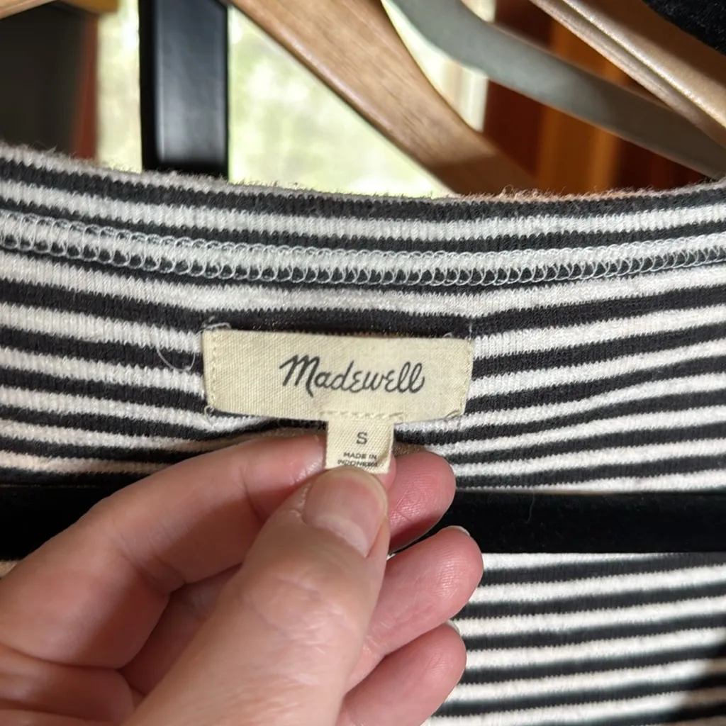 Madewell Westville Crop Tee Deep Coal Size Small - Image 6