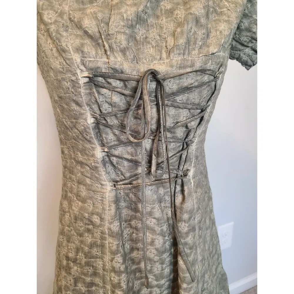 STORIA Ruffle Off The Shoulder Dress Womens Size M Fairy Floral Whimsy Flowy - Image 2