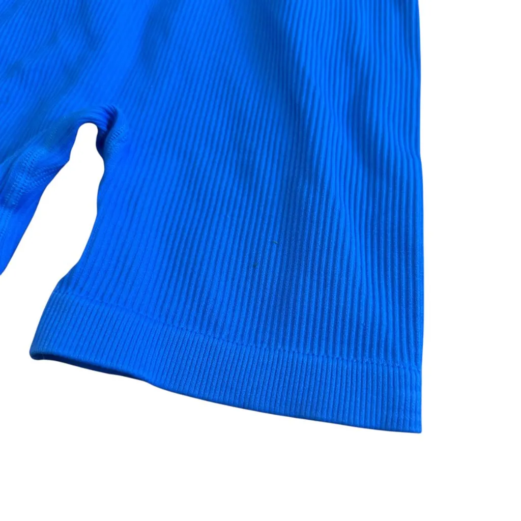 Loovoo Blue Athletic Workout Romper Stretch One Piece Athleisure Size Small - Image 8