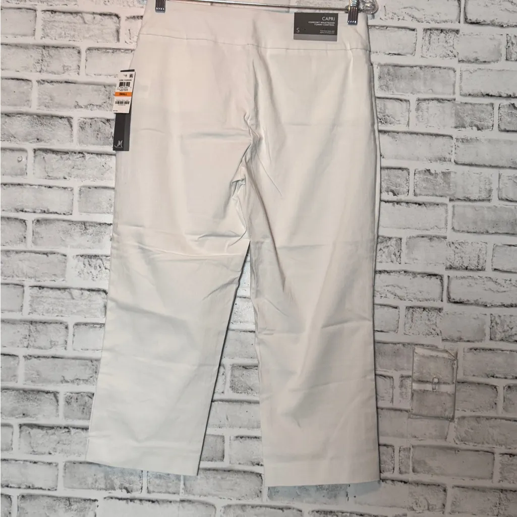 JM Collection White Cropped Ankle Pants‎ - Image 2