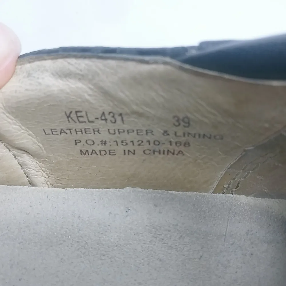 Alegria KEL-431 39 8 Black Engraved Leather Clogs Shoes - Image 2