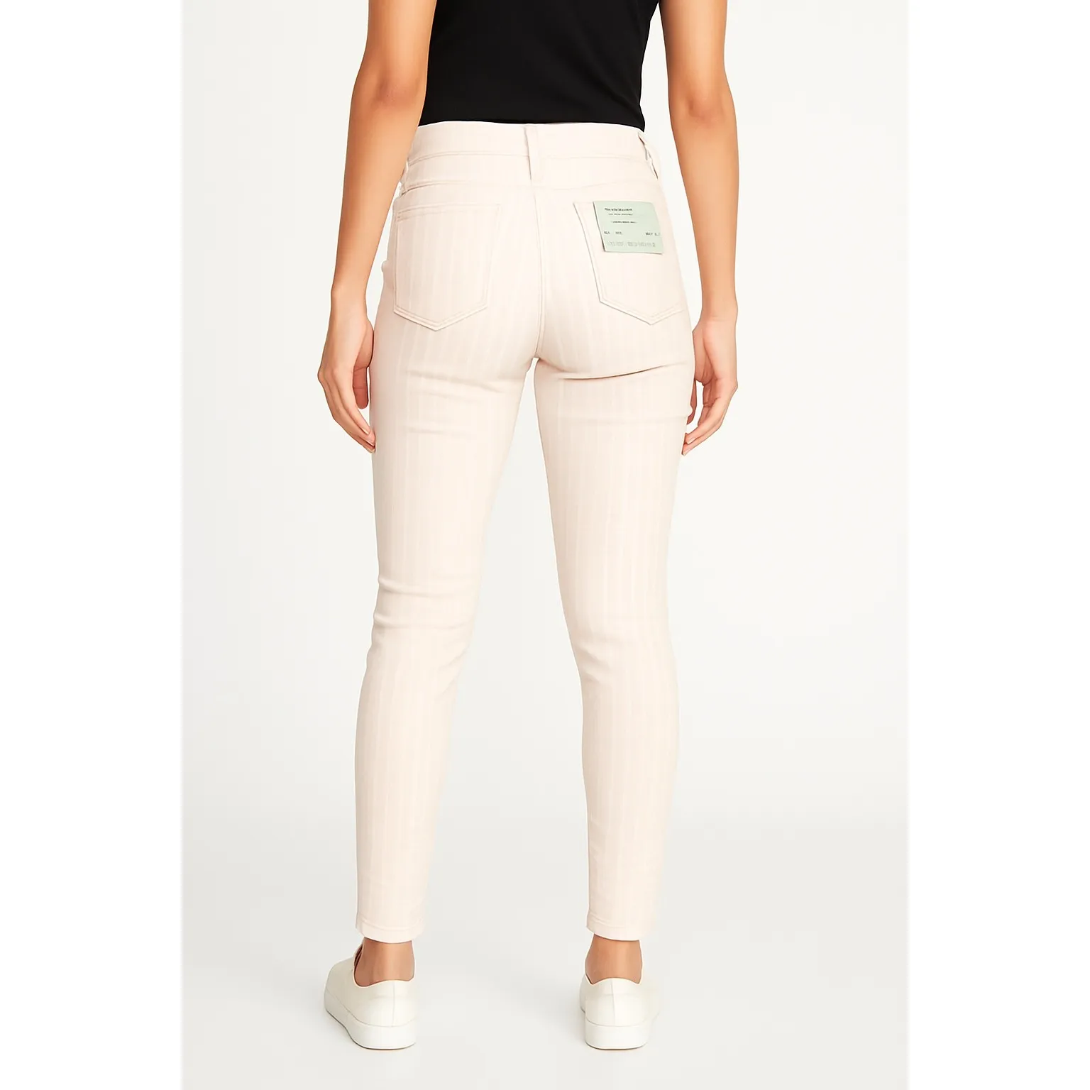 AG jeans Adriano Goldschmied The Prima Crop Jeans Pink Stripe‎ Mid Rise Size 27 - Image 2