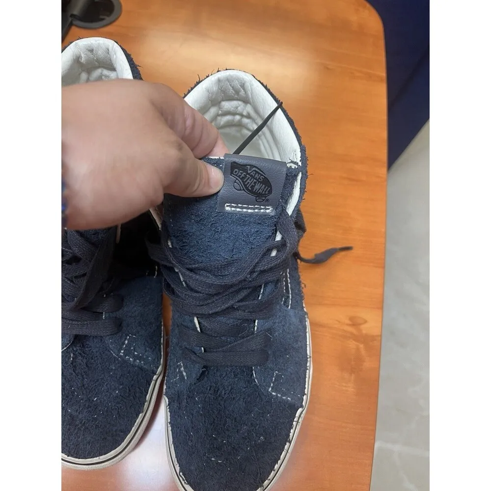 Vans Sk8-Hi Hairy Suede “Sky Captain” Men’s 6.5 / Women’s 8 Rare Blue High Tops - Image 9