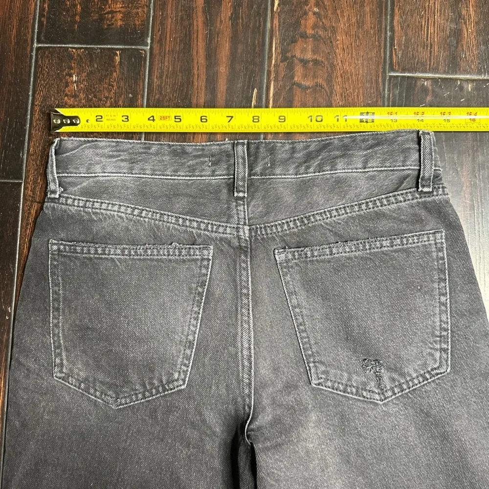 Distressed jeans black ankle length casual BoHo California rock ‘n’ roll - Image 3