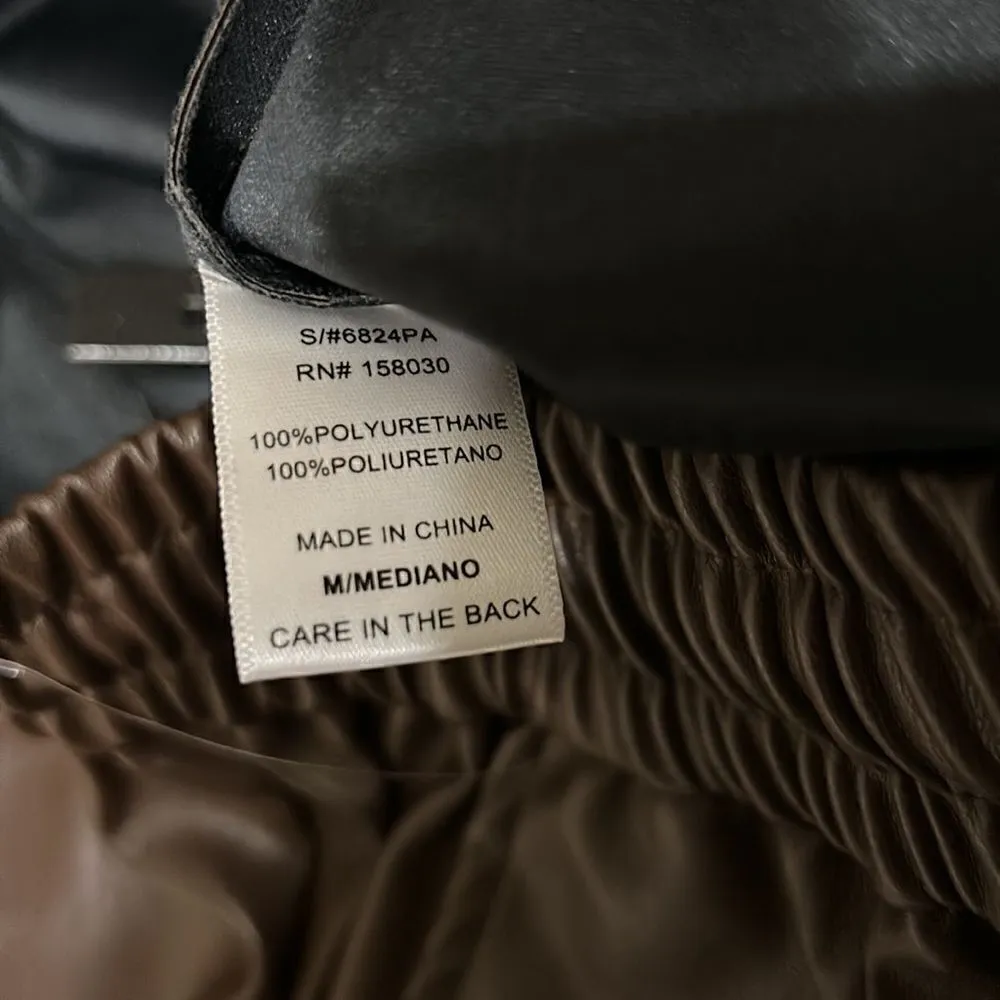 Love Tree Brown Faux Leather Pants(Size Medium) - Image 6