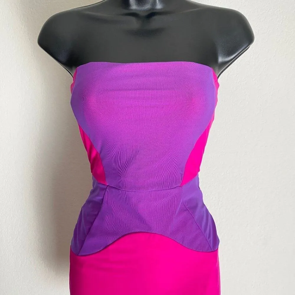 Anthropologie Boulee sz 2 sleeveless party neon mini bodycon‎ dress Pink - Image 3