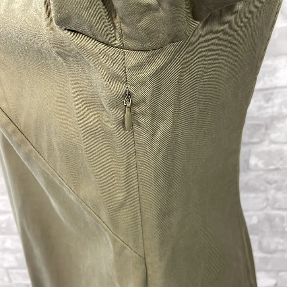 Talbots Olive Green Military Lace up Shirt Dress - Image 3