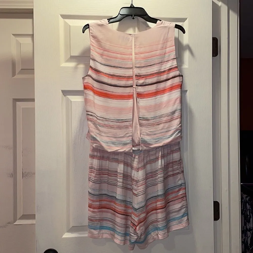 1. State Sleeveless Coral striped romper - Image 5