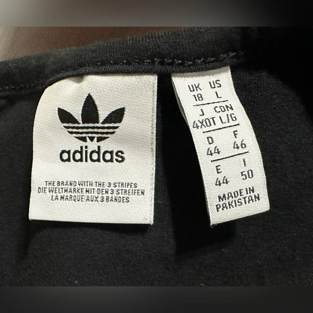ADIDAS Black Tennis Dress with White Stripes Size Large - Image 6