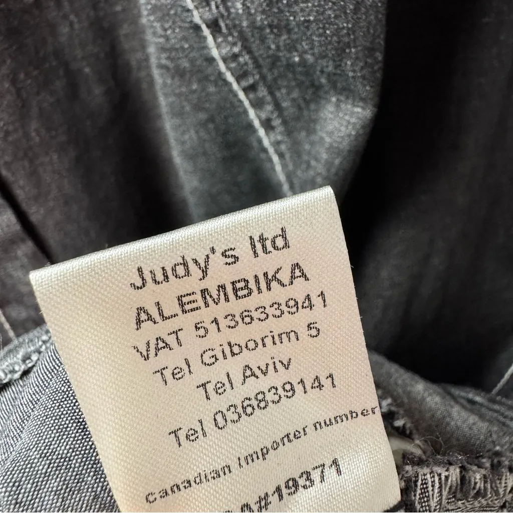 NEW Alembika Barbie Wonderful Shirt Dress Black Denim 3 US 10 - Image 12