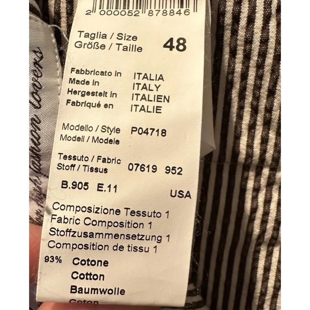 Peserico seersucker pin striped ankle pants Italian size 48/ US Sm - Image 10