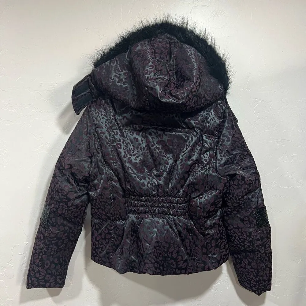 Baby Phat Cheetah Print Puffer Coat - Image 7