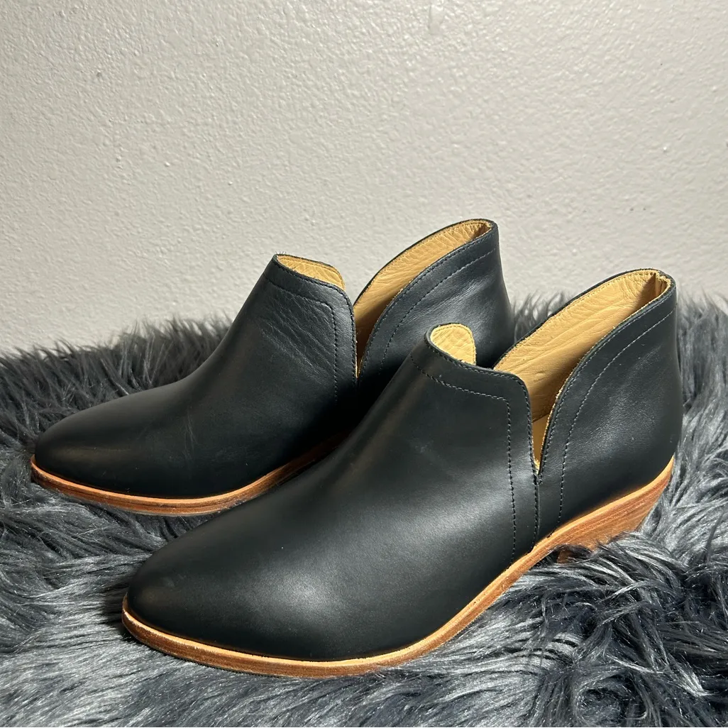 Nisolo by Anthropologie Mia Everyday Ankle Bootie Leather Ankle Boots Sz 7.5 Black - Image 7