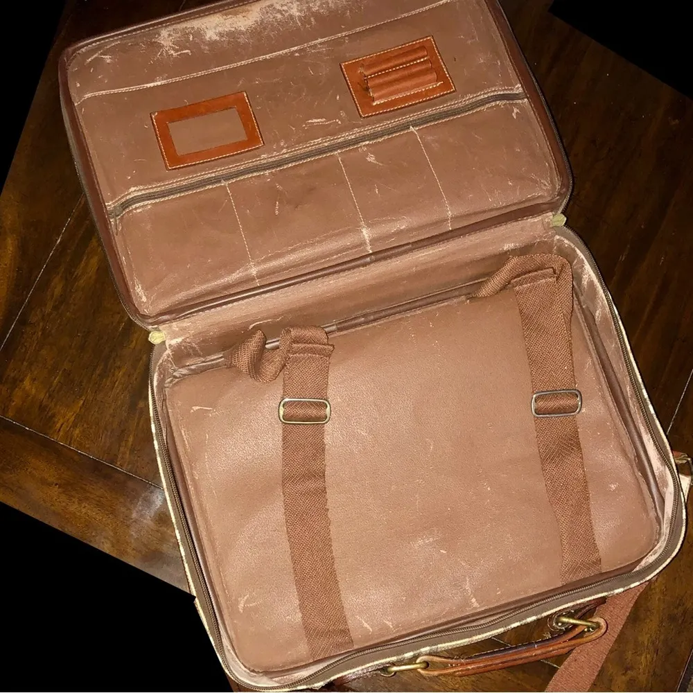 BURBERRY Nova Check Laptop Messenger Crossbody Bag Suitcase Weekend Travel Bag - Image 5