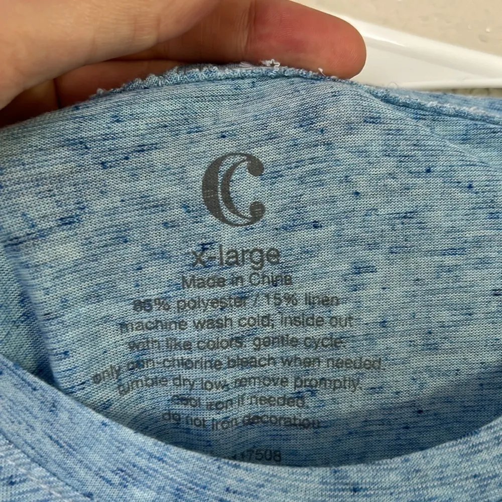 🦋 NWT Charming Charlie 4th of July Patriotic Red White Blessed Linen America USA - Image 3