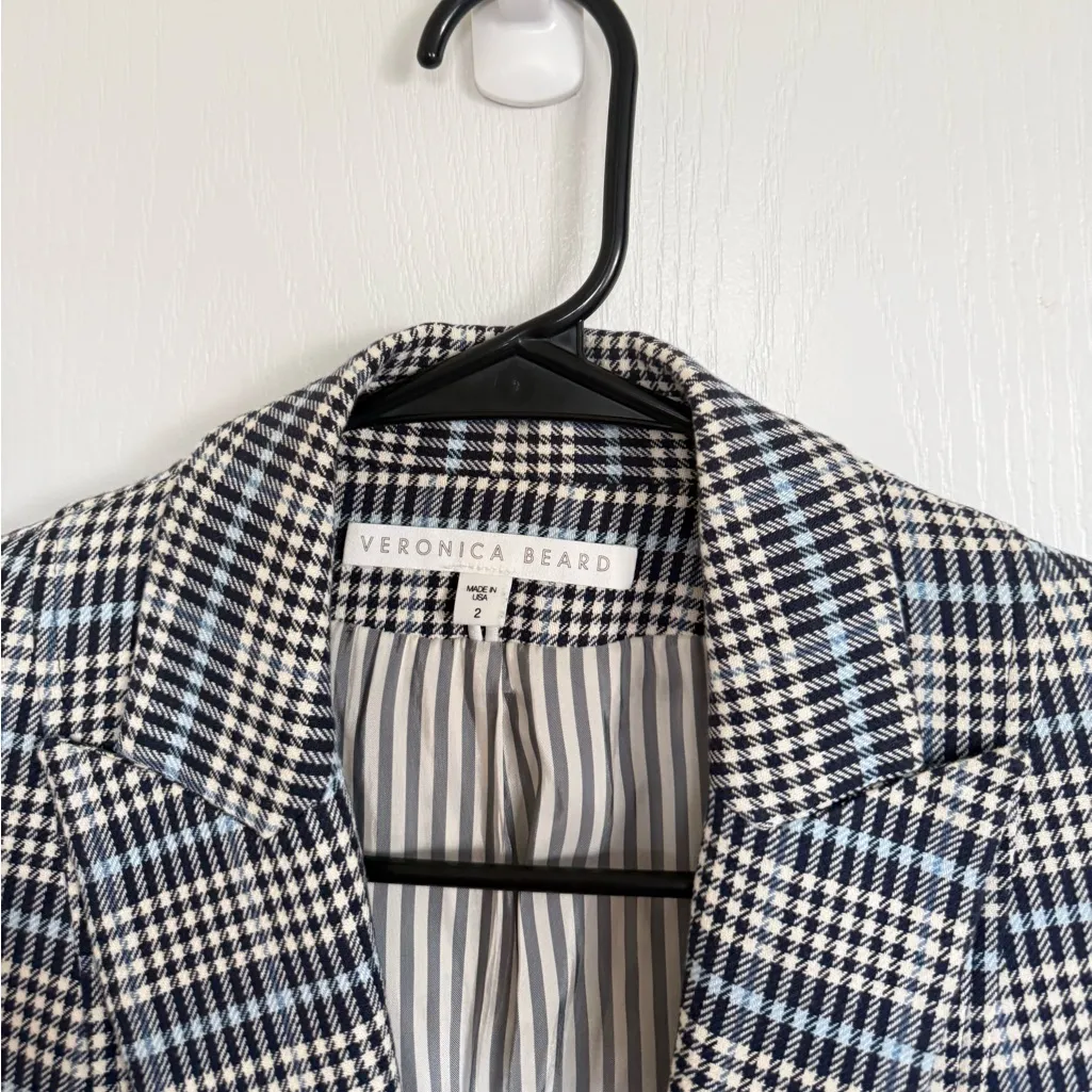 Veronica Beard Caldwell Plaid Dickey Blazer - Image 6