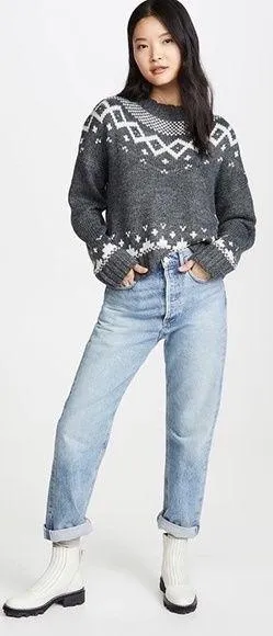 Cupcakes & Cashmere Jasmine Sweater Medium Heather Grey Size XS - Image 2