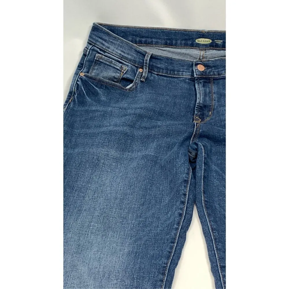 Old Navy Women's Denim Five Pocket Mid-Rise Original Straight Jeans Blue Size 16 - Image 3