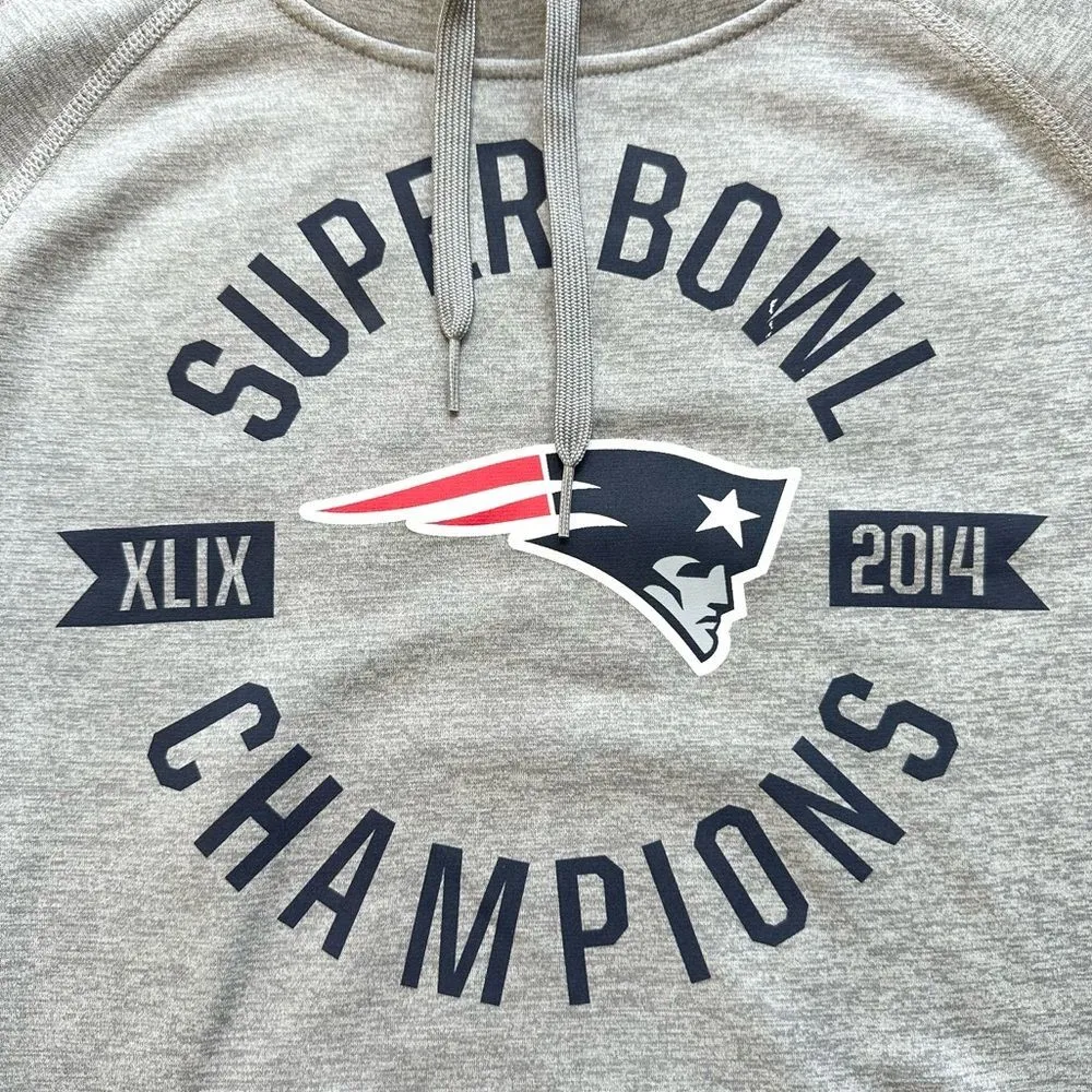 🔃Nike New England Patriots Gray Long Sleeve Hoodie Sweatshirt - Image 4