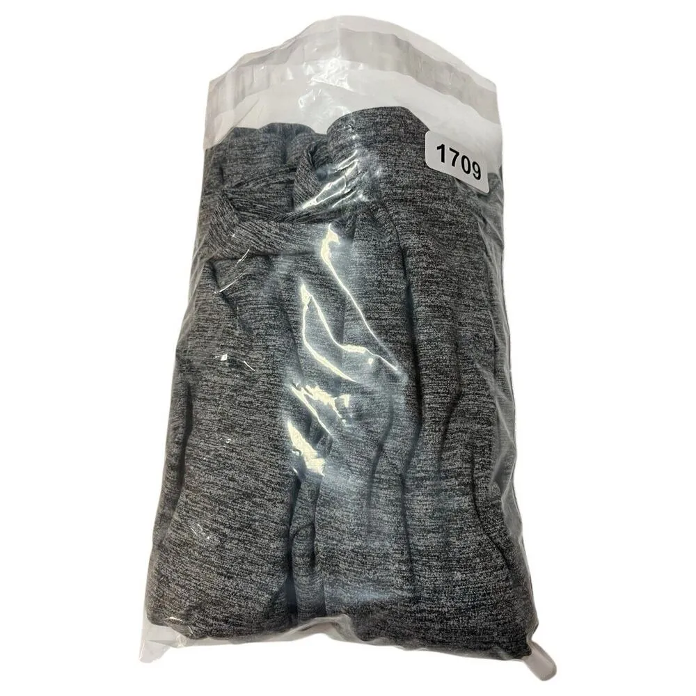 Nike Yoga Top Womens M Dri Fit Open Front Drape Cardigan Heathered Athletic Gray - Image 15