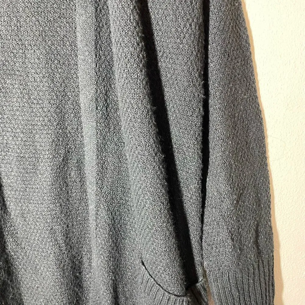 Allison Joy Black Waffle Long Cardigan Size Small Evereve - Image 6