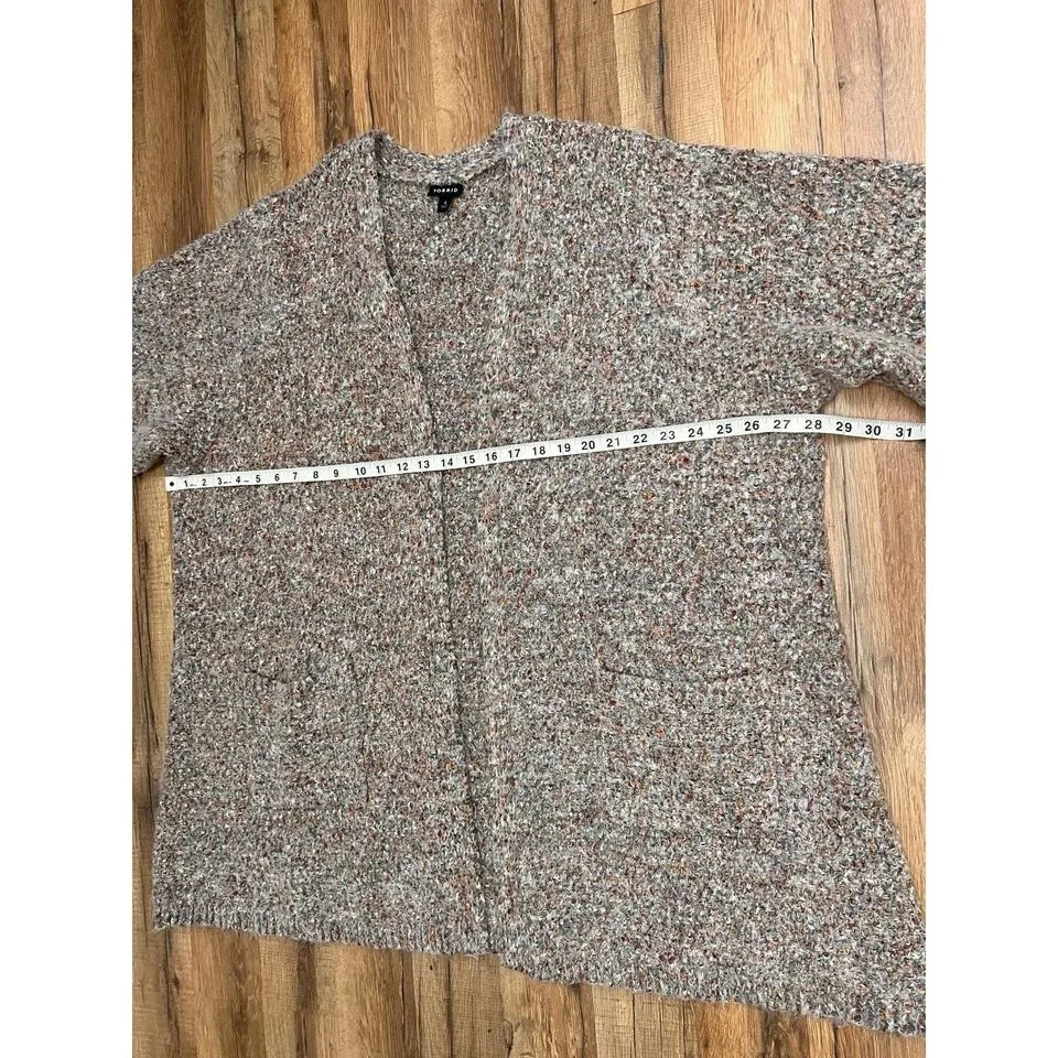 Torrid Boucle Knit Open Front‎ Longline Cardigan Sweater Pockets Plus Sz 4 - Image 7