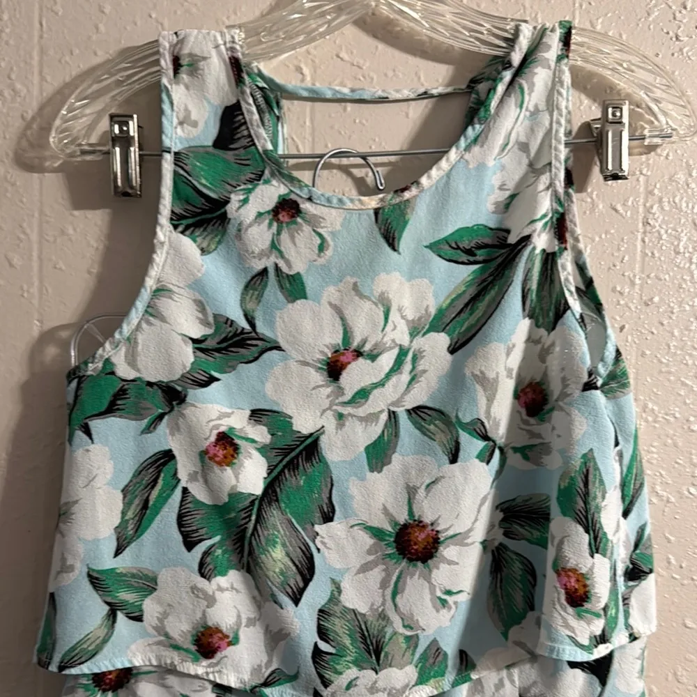 MINKPINK Green and White Top & Shorts Set - Image 2